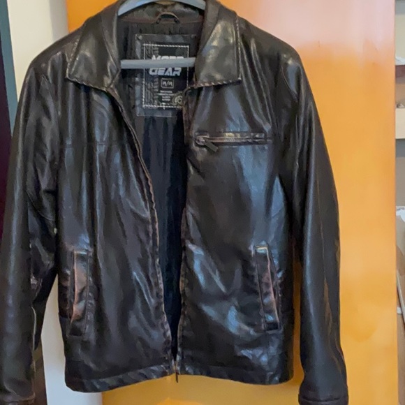 Men's Brown Leather Jacket - Picture 2 of 10